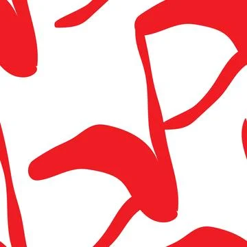 Bright Red Abstract Shapes seamless pattern design イラスト素材