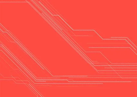 Bright red abstract technology futuristic background Stock Illustration
