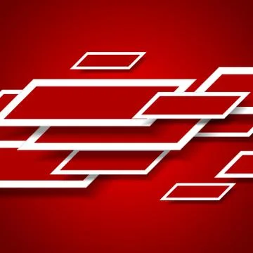 Bright red and bright tech geometric background Stock Illustration