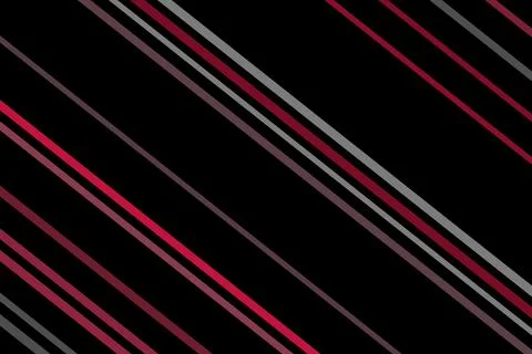 Bright red and gray diagonal lines on black background Stock Illustration