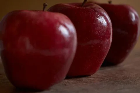 Bright red apples Stock Photos