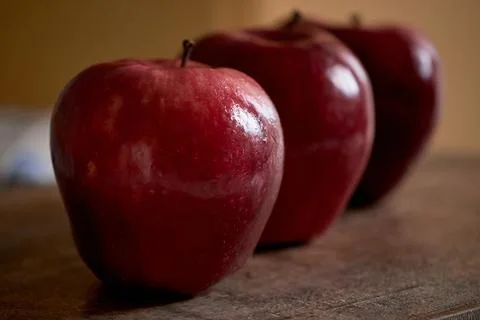 Bright red apples Stock Photos