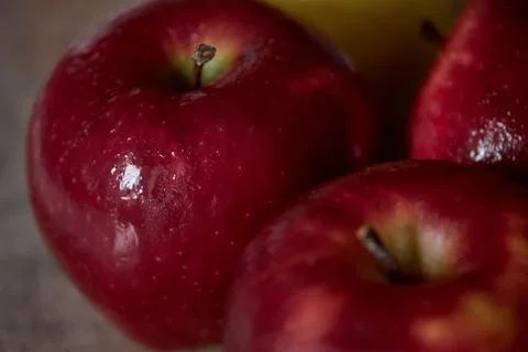 Bright red apples Stock Photos
