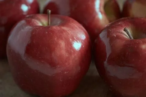 Bright red apples Stock Photos