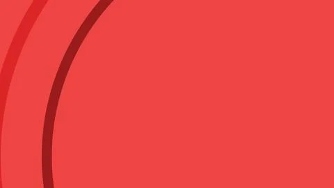 Bright red background with curved darker red arcs along left side creating a  Stock-Illustration