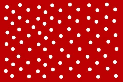 Bright Red Background with White Polka Dots for Creative Designs Stock Illustration