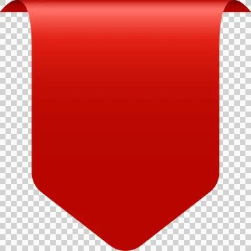 Bright red banner with folded corner, perfect for displaying text or promot.. Stock Illustration