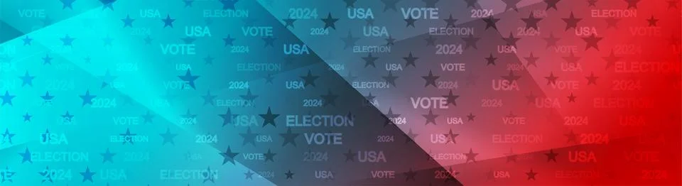 Bright red blue abstract background for the US presidential election 2024 Stock Illustration
