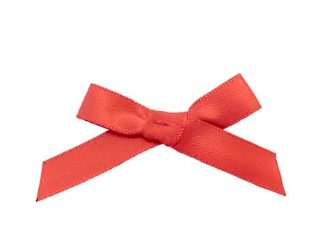 Bright red bow. Stock Photos