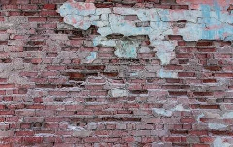 Bright red bricks wall flat background texture pattern Stock Photos