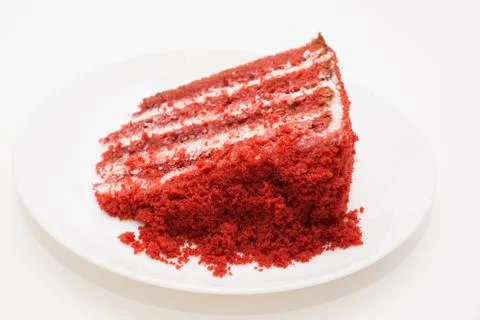 Bright red cake called red velvet Stock Photos