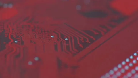 Bright red chip board moves in slow motion Stock Footage 151247317