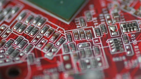 Bright red chip board moves in slow motion Stock Footage 151254118