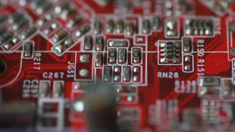 Bright red chip board moves in slow motion. Stock Footage 151254536