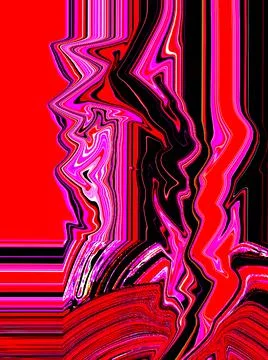 BRIGHT RED DIGITAL ART BACKGROUND Stock Illustration