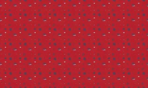 Bright red fabric with small blue and white dotted pattern Stock Illustration