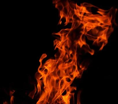 Bright red fire at night Stock Photos