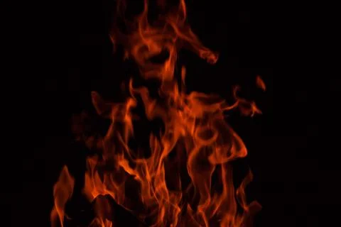 Bright red fire at night Stock Photos