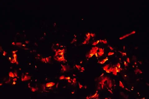 Bright red fire at night Stock Photos