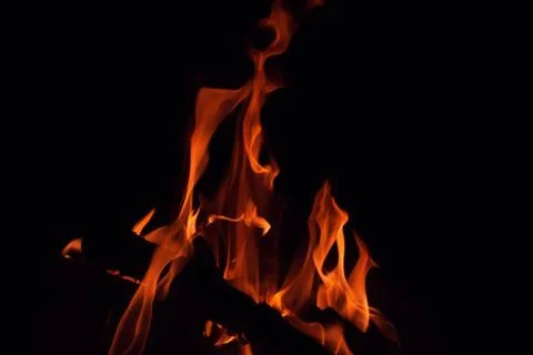 Bright red fire at night Stock Photos