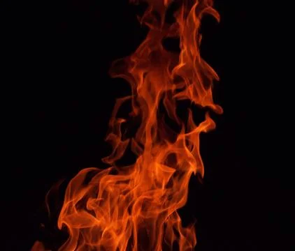 Bright red fire at night Stock Photos