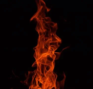 Bright red fire at night Stock Photos