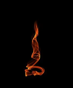 A bright red flame. Transparent. For a dark background Stock Illustration