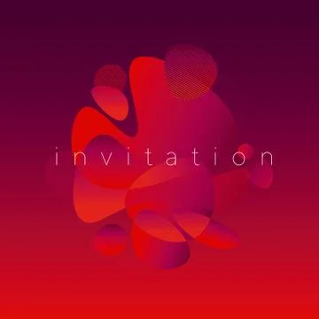 Bright red gradient geometric square composition イラスト素材