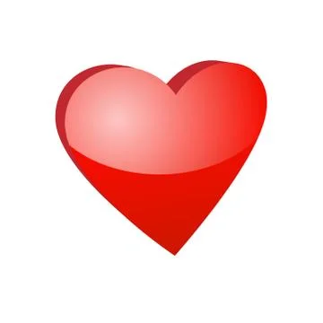 Bright red heart Stock Illustration