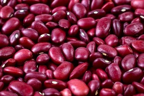 Bright red kidney beans texture close up Stock Photos