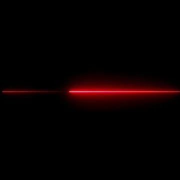 Bright red laser beam cutting through darkness with subtle glow. Stock Illustration