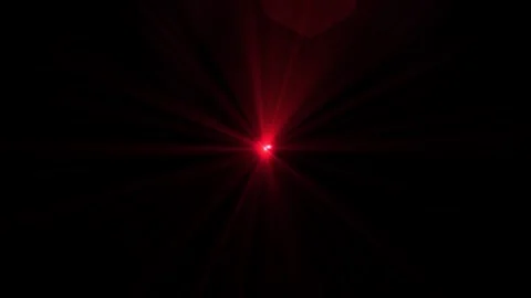 Bright Red Laser Light Burst Against Dark Background 库存影片 345420492
