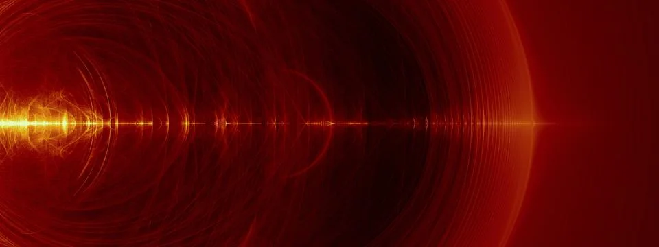 Bright red light abstraction. 3D illustration, 3D rendering. 스톡 일러스트