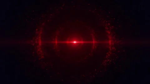 A bright, red light effect in the center. Vídeo Stock 309866705