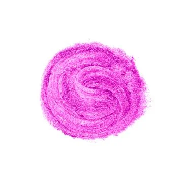 Bright red lipstick in the shape of a circle Stock Photos