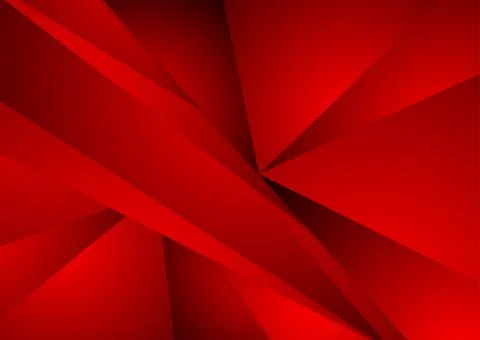 Bright red low poly abstract corporate geometric background Stock Illustration