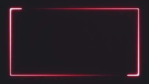 Bright red neon rectangle frame at the screen edge formed by a couple of moving 스톡 일러스트
