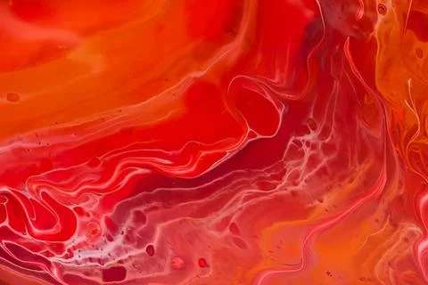 Bright red orange abstract fluid swirl pattern Stock Illustration