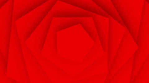 Bright Red Pentagon pattern with duotone shadow abstract. Beautiful Stock Footage 170380197