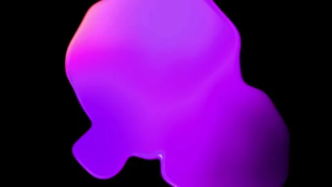 Bright red pink gradient black background animation. liquid drops of paint Stock Footage 275028504