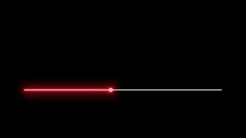 The bright red Progress Bar moves to the right on a black background Stock Footage 301716998