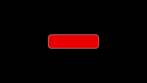 Bright Red Rectangular Button with White Outline on Black Background rectan.. Stock Footage 321582779