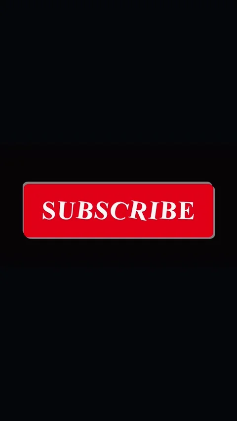 Bright red rectangular SUBSCRIBE button with white lettering for mobile vid.. 스톡 동영상 321726489