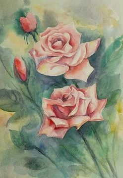 Bright red roses Stock Illustration