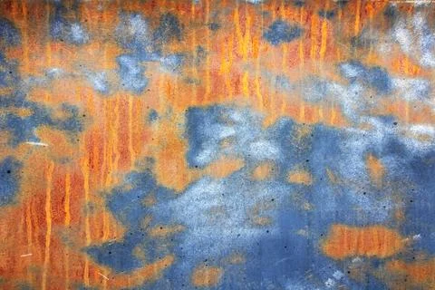 Bright red rust closeup background or texture Stock Photos