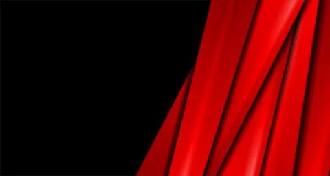 Bright red smooth stripes corporate geometric abstract background Stock Illustration