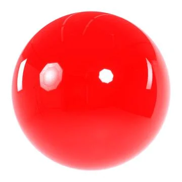 Bright red sphere isolated on white background Stock Illustration