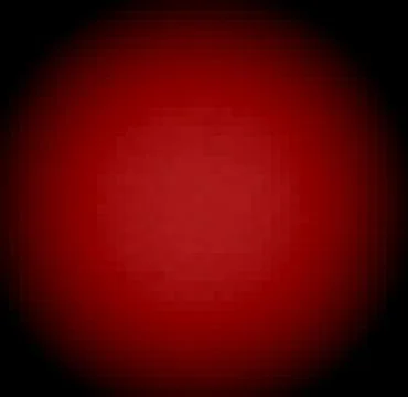 Bright red sphere made up of pixels against a black background Stock Illustration
