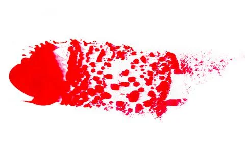 Bright red spills Foto stock