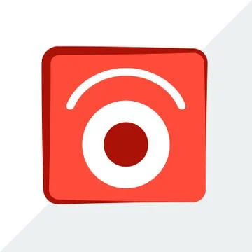 Bright, red, stylish, modern logo, design, vector Stock Illustration